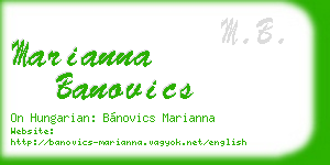 marianna banovics business card