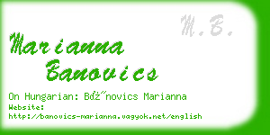 marianna banovics business card